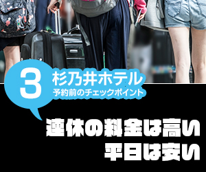 連休の料金は高い、平日は安い